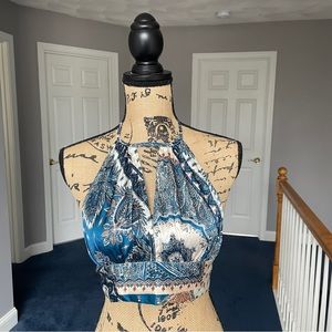 Boho Paisley Backless Tank Top